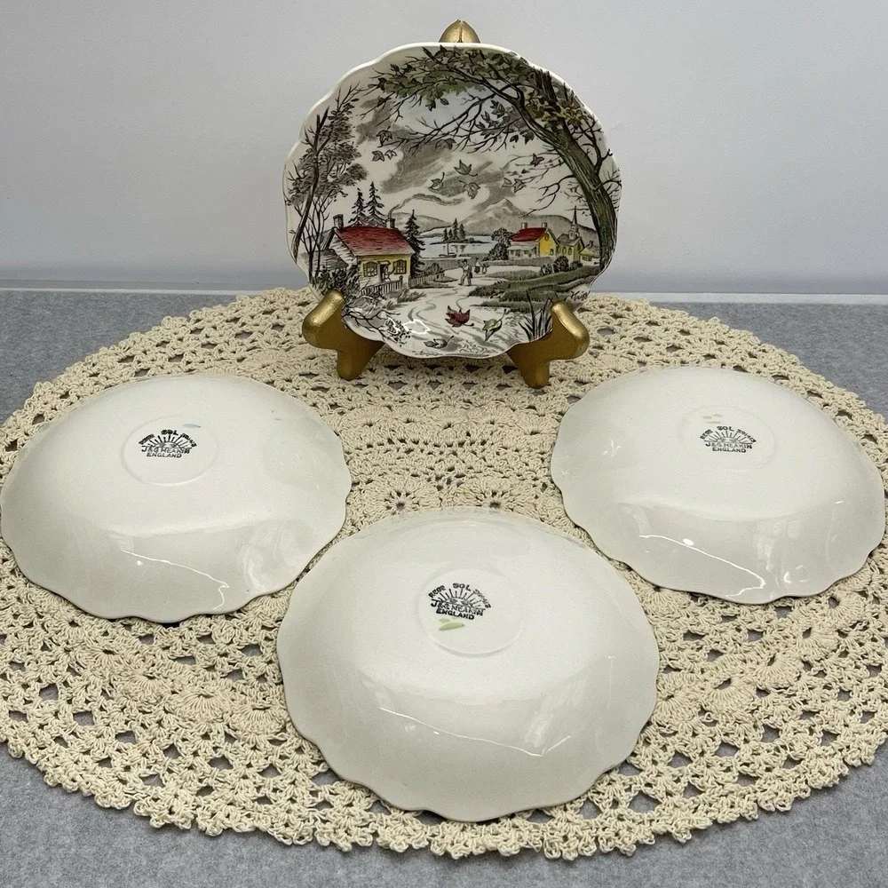 Vintage 1955 J &G Meakin Saucer Plates 5.5